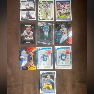 Los Angeles chargers 10 card football lot